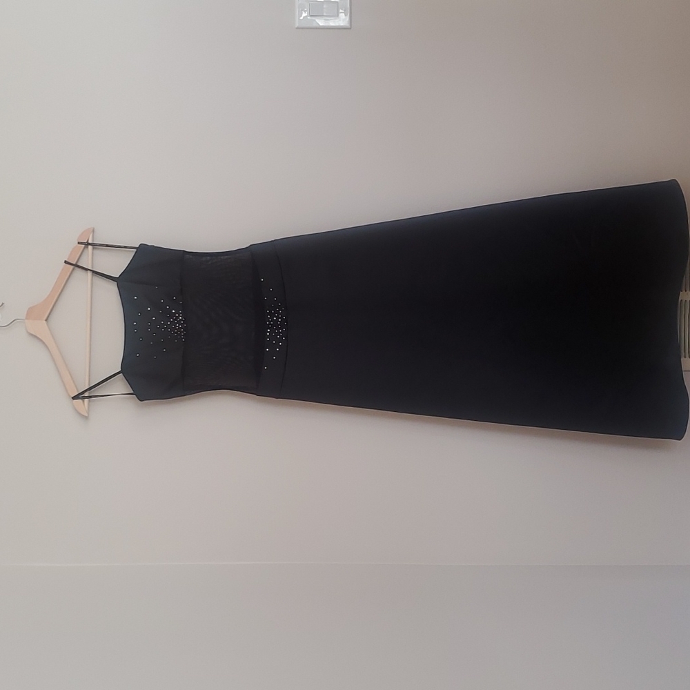 Jessica McClintock For Gunne Sax Black Maxi Formal Dress 5